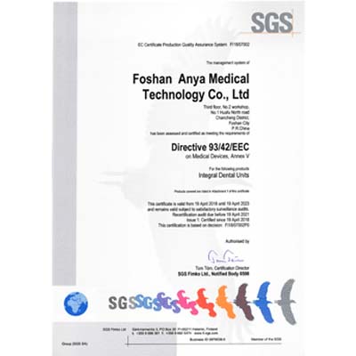 SGS Certificate